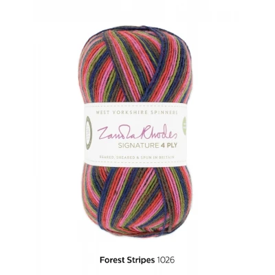 West_Yorkshire_Spinners_Zandra_Rhodes_Signature_4ply_1026_Forest_Stripes